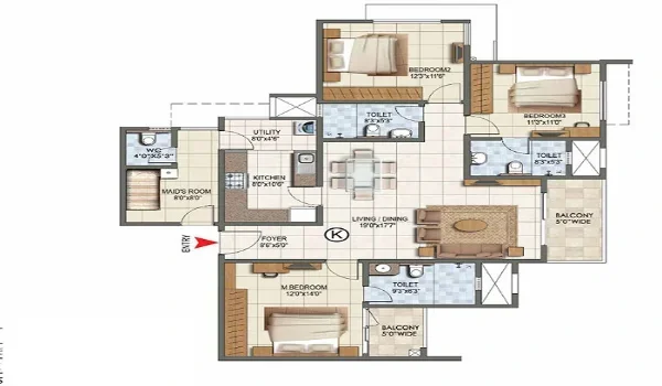 Featured Image of Embassy Knowledge Park 2 5 Bhk Apartment Floor Plan